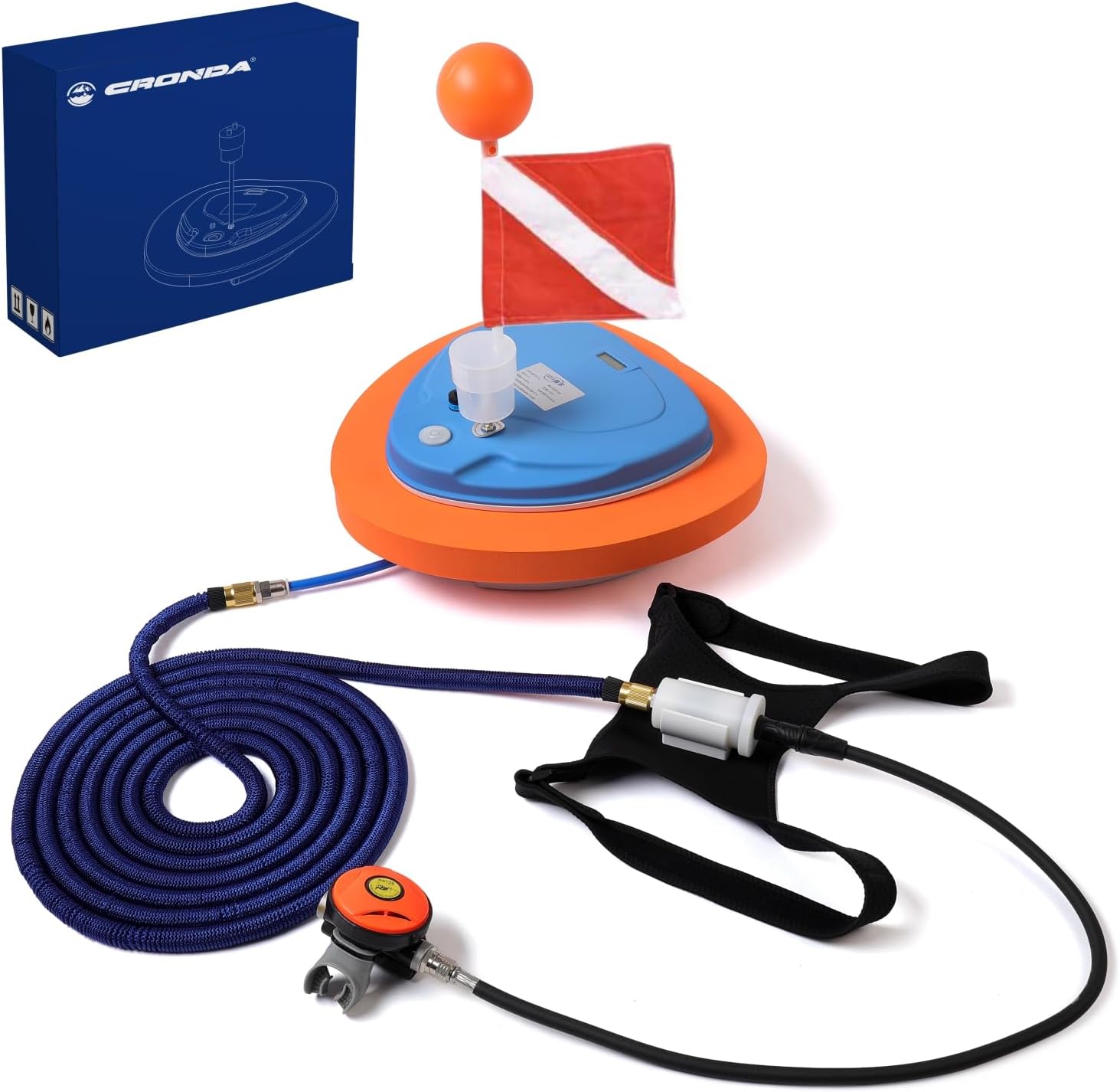 Base Upgraded Scuba Diving Ventilator Tankless Diving System,Portable Rechargeable Scuba Diving Tank, Waterproof Air Compressor?Swimming Pool Toys Diving Toys,Dive without Tanks