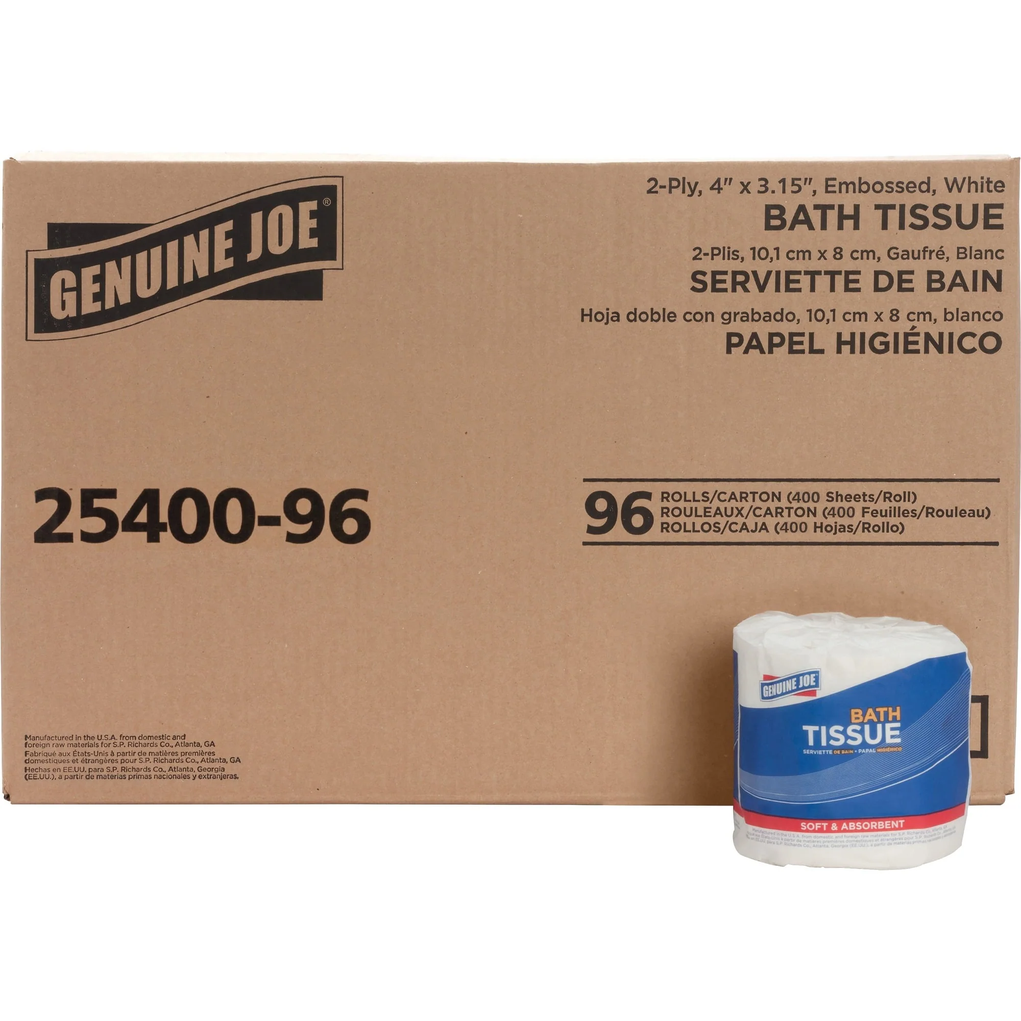 2-Ply Standard Bath Tissue Rolls Genuine Joe