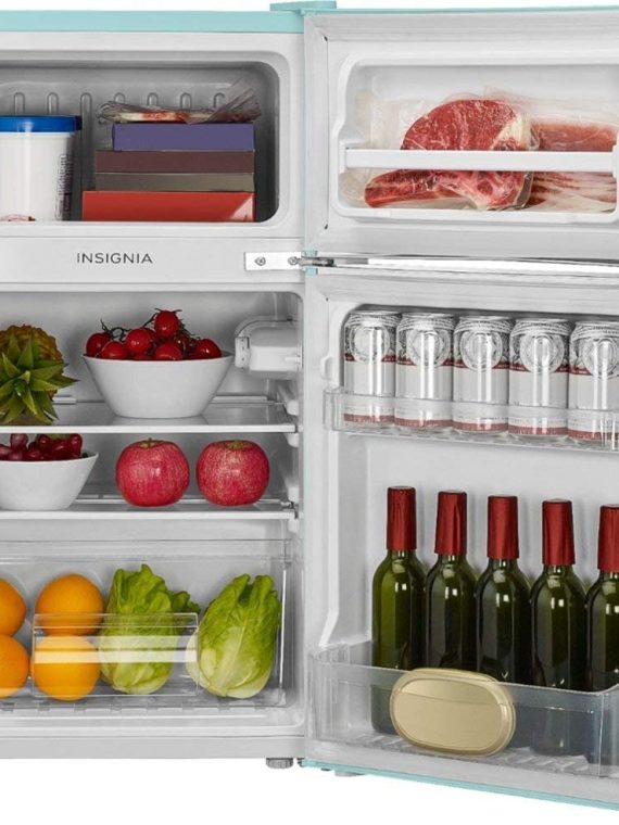 3.1 Cu. ft. Retro Mini Fridge with Top Freezer – Cool Mint