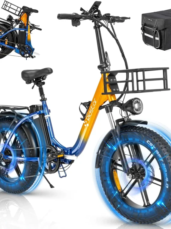 Eletric Bike for Adults 750W Motor 48V 15Ah Removable Battery 20” Fat Tire Folding Commuting E-Bike Shimano 7-Speed UL2849