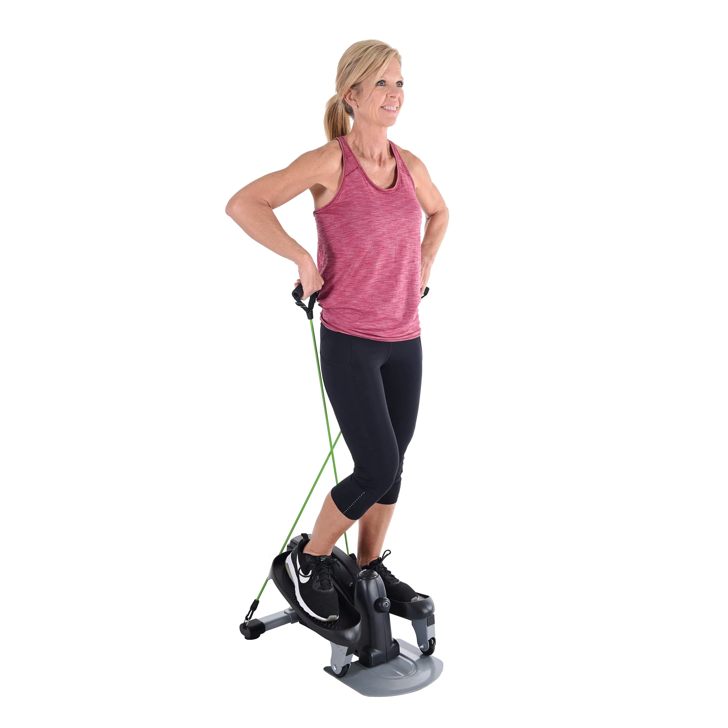Stamina In Motion Compact Elliptical Strider with Resistance Tubes, 250 lb. Weight Limit