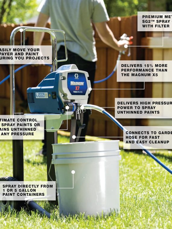 Graco Magnum 262805 X7 Cart Airless Paint Sprayer, Gray – Magnum X7 Airless Paint Sprayer