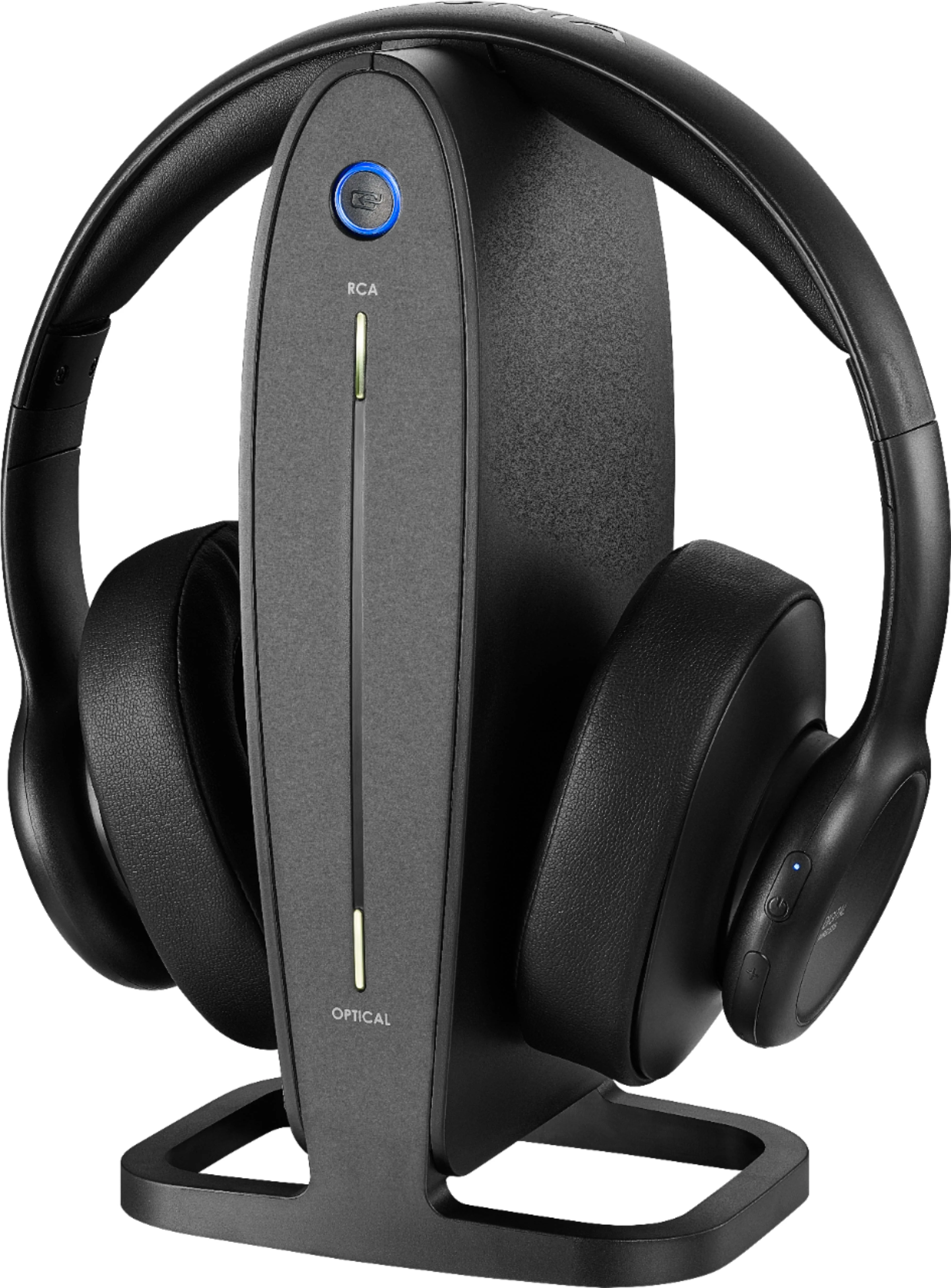 RF Wireless Over-the-Ear Headphones - Black