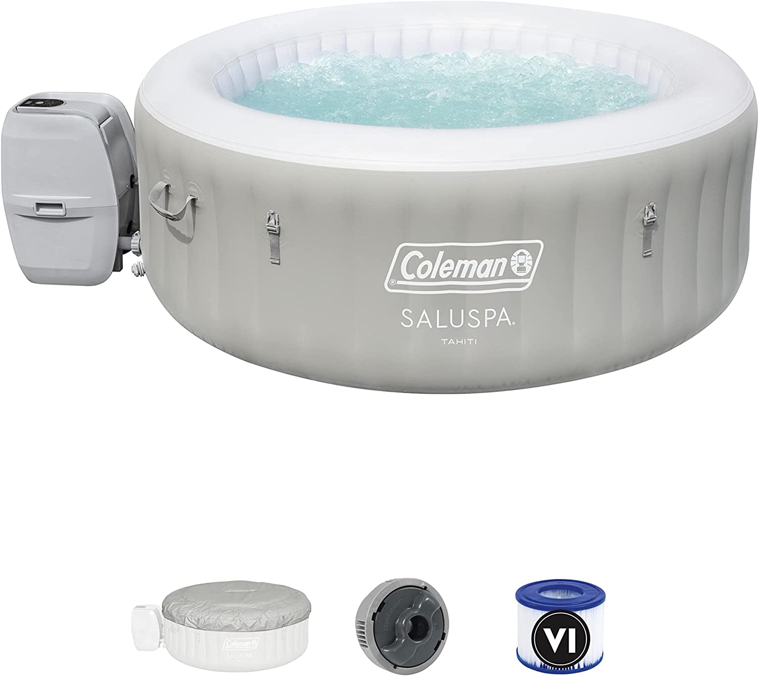 Coleman SaluSpa Tahiti Inflatable Hot Tub Spa, 2-4 Person AirJet Spa – Hot Tub