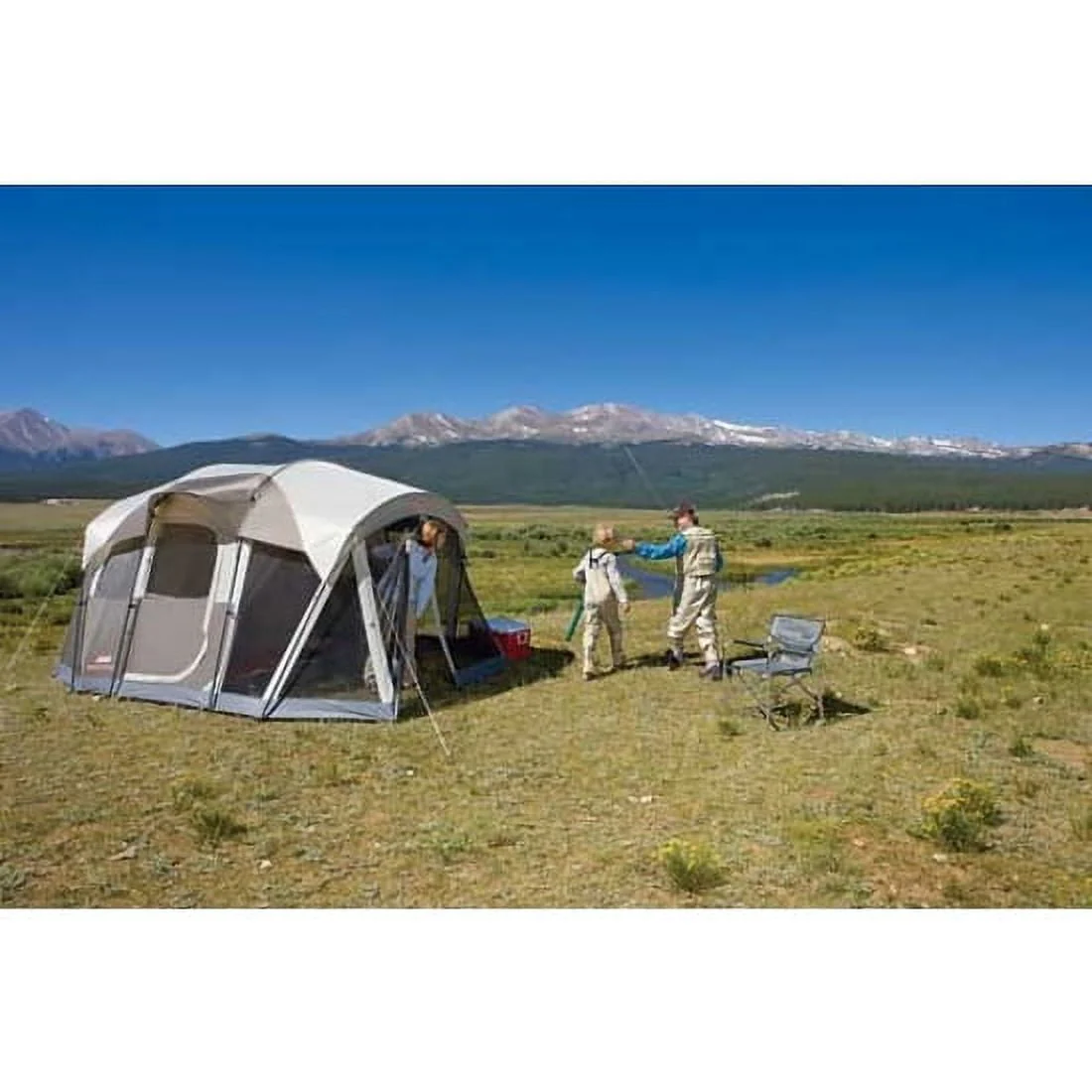Coleman&nbsp;6-Person Weathermaster Cabin Camping Tent with Screen Room