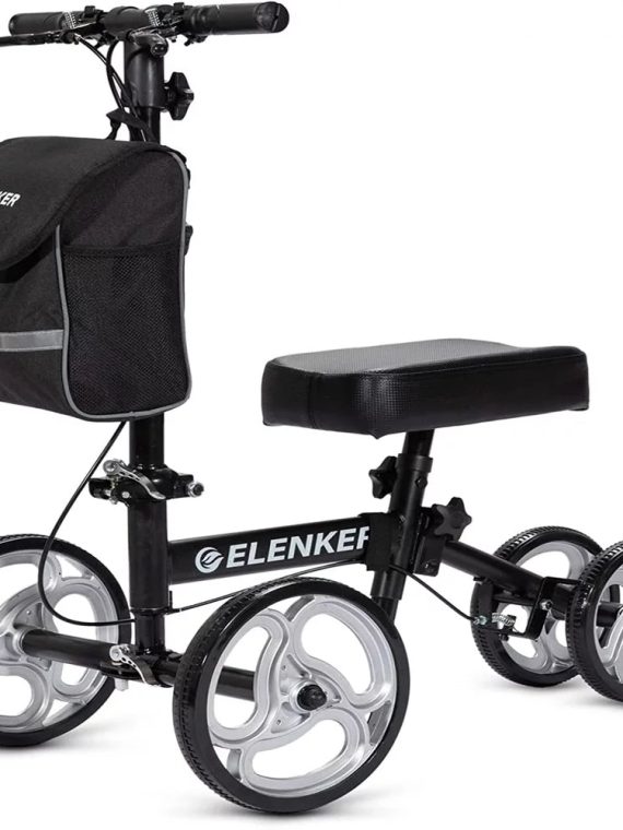Elenker Knee Walker Steerable Medical Scooter Crutch Alternative
