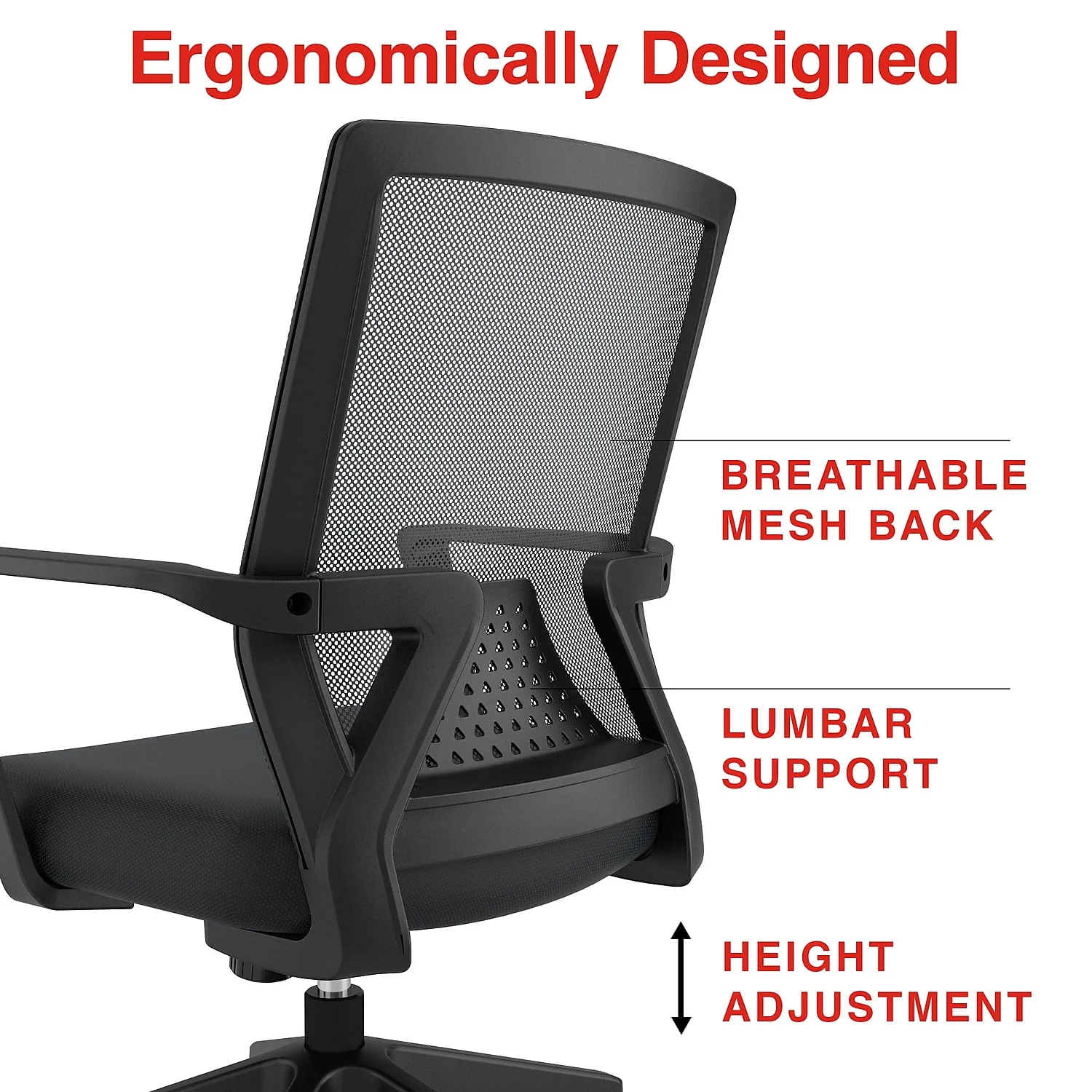 Staples Cartwright Ergonomic Fabric Swivel Task Chair Black (ST62400)
