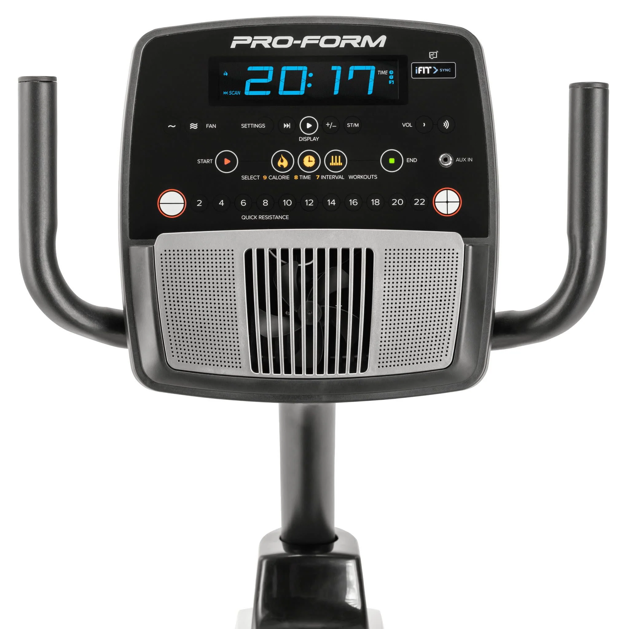 ProForm 325 CSX; Recumbent Exercise Bike with 5” Display, Built-In Tablet Holder, and Fan