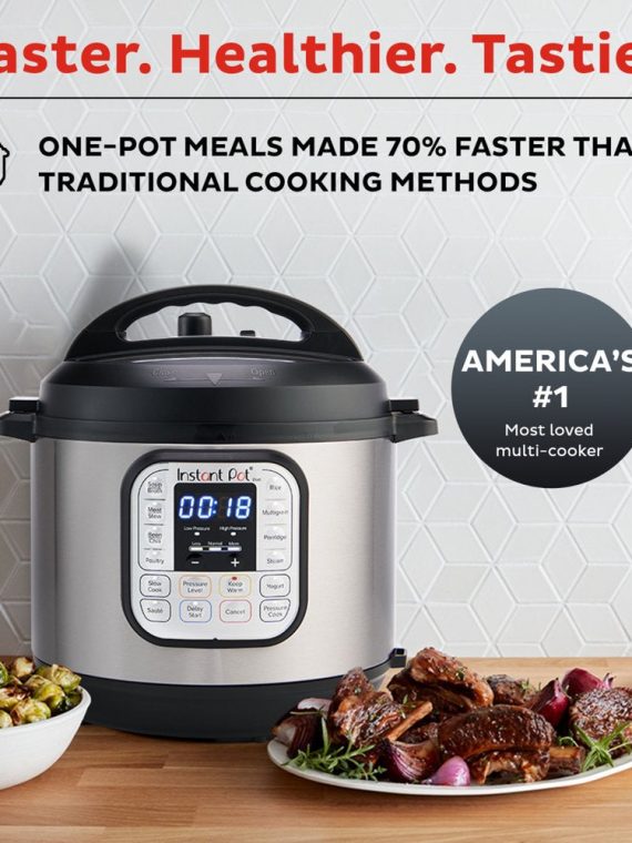 Instant Pot Duo 6 Qt Electric Pressure Cooker 7-In-1 with Easy-Release Steam Switch