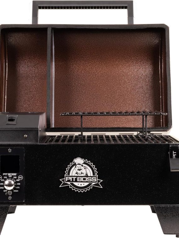 10697 Table Top Wood Grill With Temperature Control, Mahogany