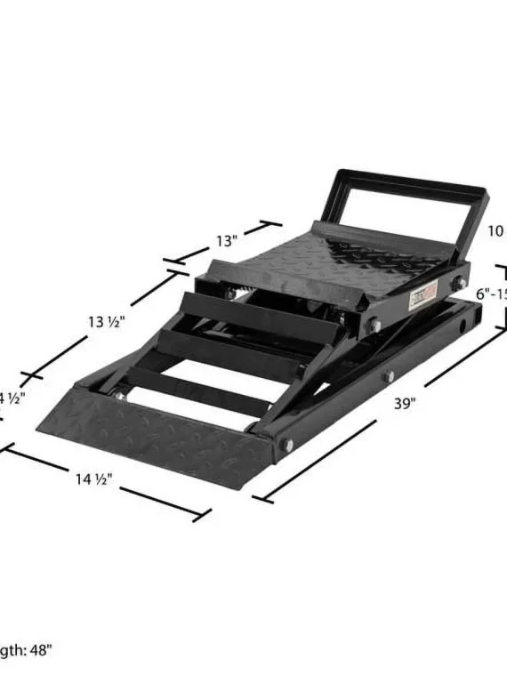 Black Widow Hydraulic Car Lift with Ramp – 3,000 lb. per pair Capacity