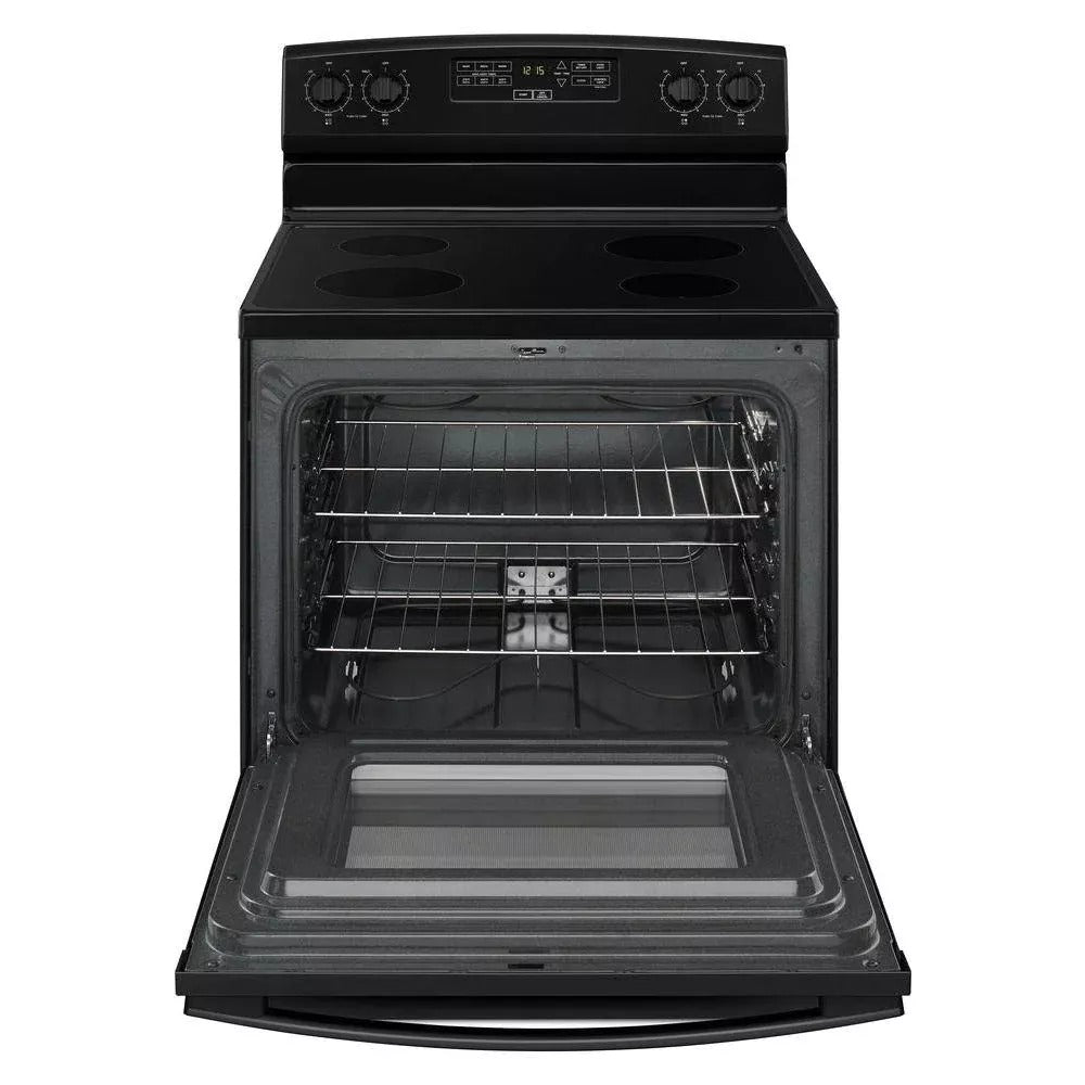 4.8 cu. ft. Electric Range in Stainless Steel – Black