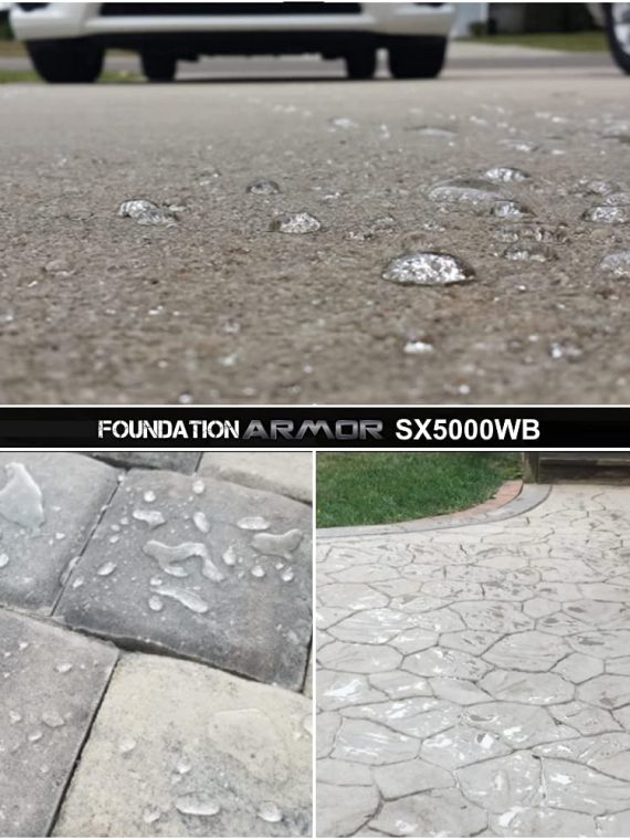 5-Gal. SX5000 WB DOT Approved Water Based Silane Siloxane Penetrating Concrete Sealer, Brick Sealer, Paver Sealer, Natural Stone Sealer
