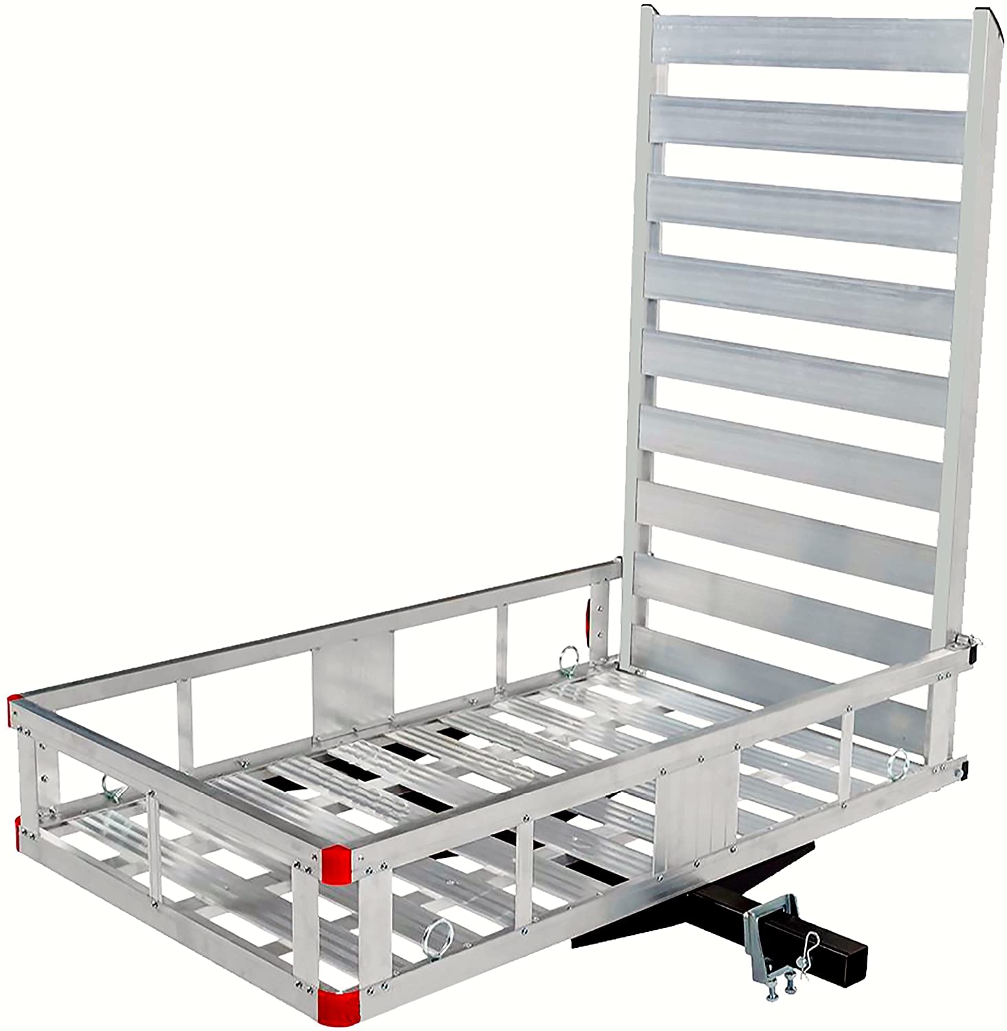 80779 Aluminum Hitch Mount Cargo Carrier with 47” Long Ramp, 1 Pack