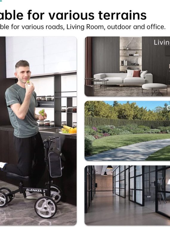 Elenker Knee Walker Steerable Medical Scooter Crutch Alternative