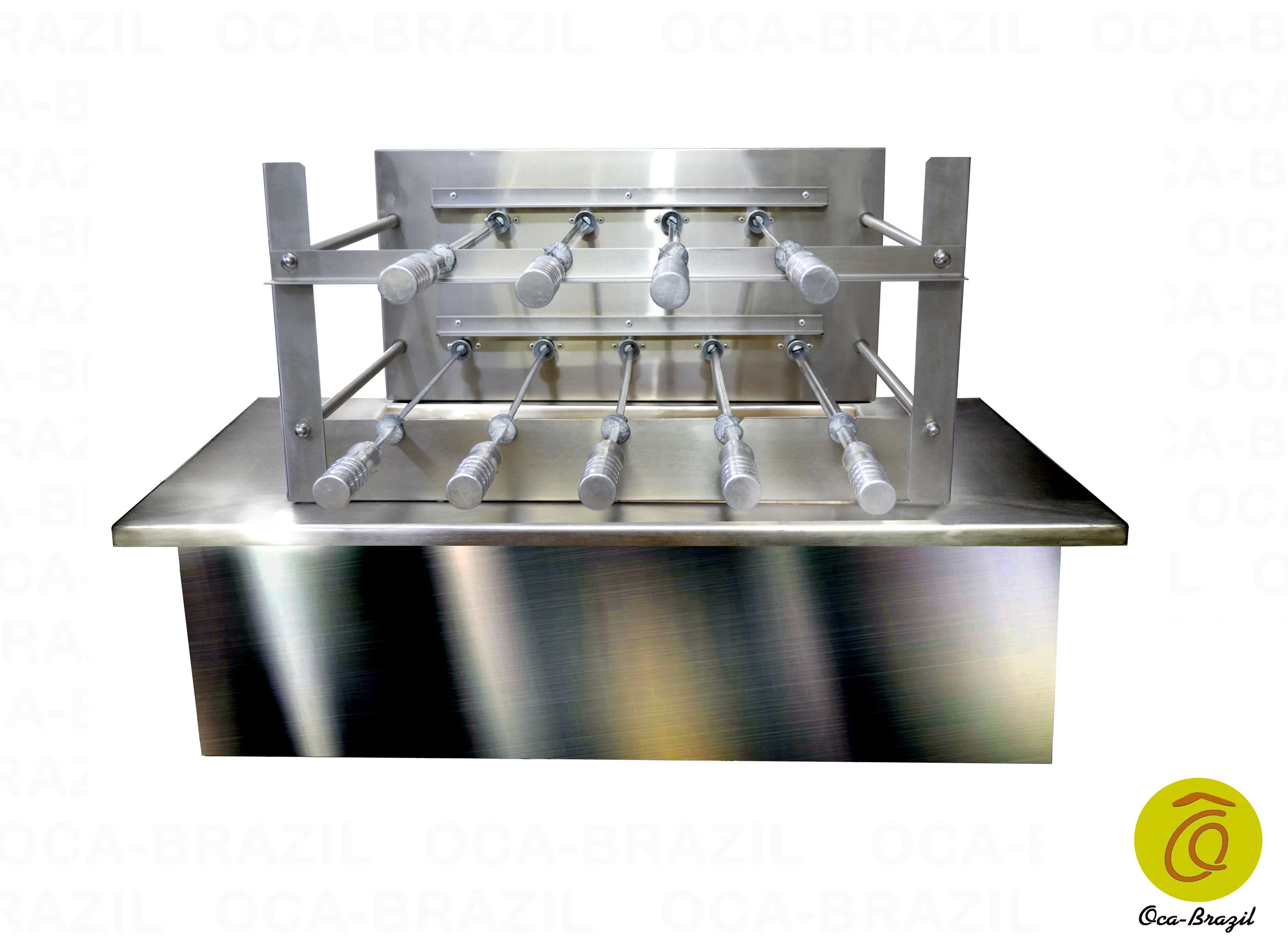 Brazilian BBQ Charcoal Grill with Firebox – 9 Skewers – Oca-Brazil