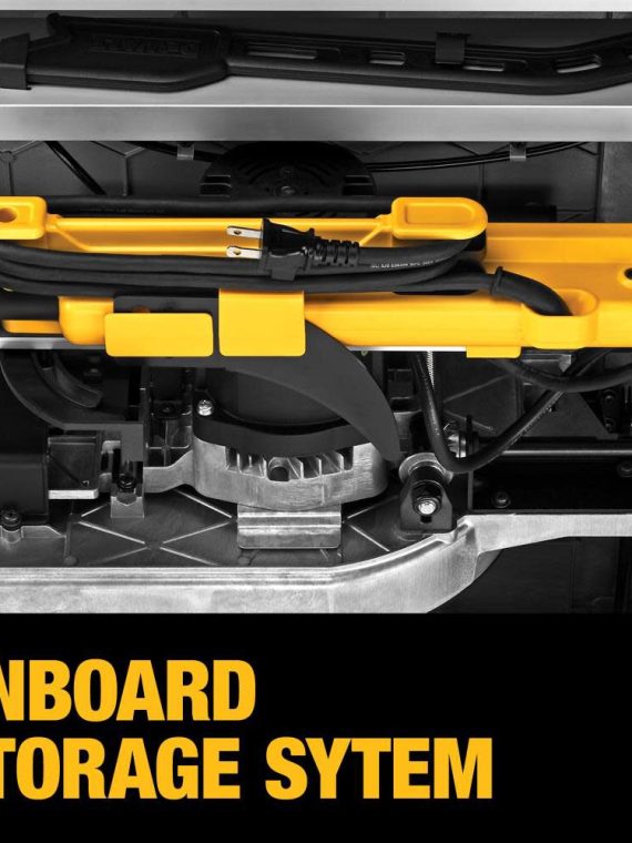 DW 10′′ Jobsite Table Saw 32 1/2′′ Rip Capacity and Rolling Stand DWE7491RS from DW