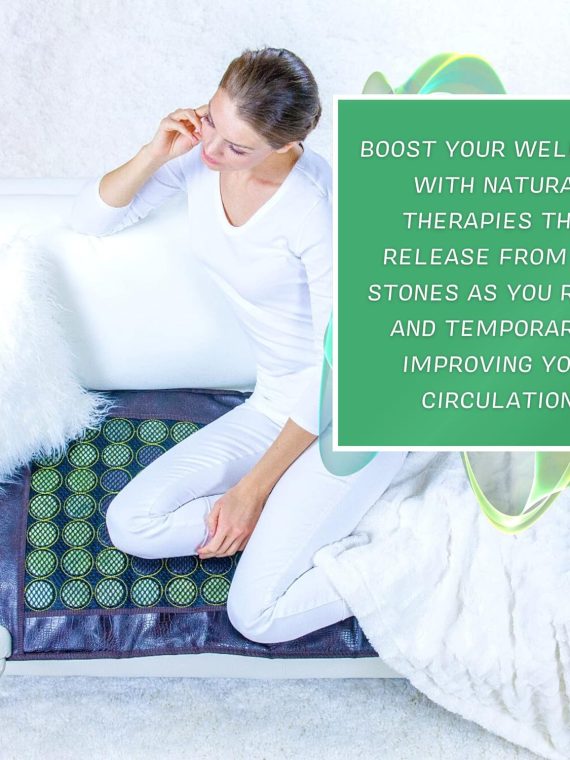 HealthyLine Far Infrared Heating Pad – Hot Stones Jade Tourmaline – Negative Ions – Mesh JT Mat Full 7224 Soft Light InfraMat Pro®