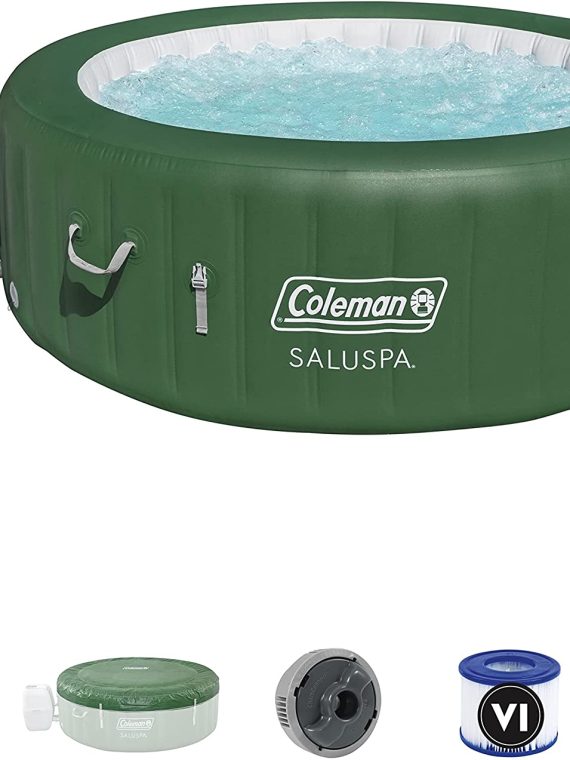 Coleman SaluSpa Tahiti Inflatable Hot Tub Spa, 2-4 Person AirJet Spa – Hot Tub