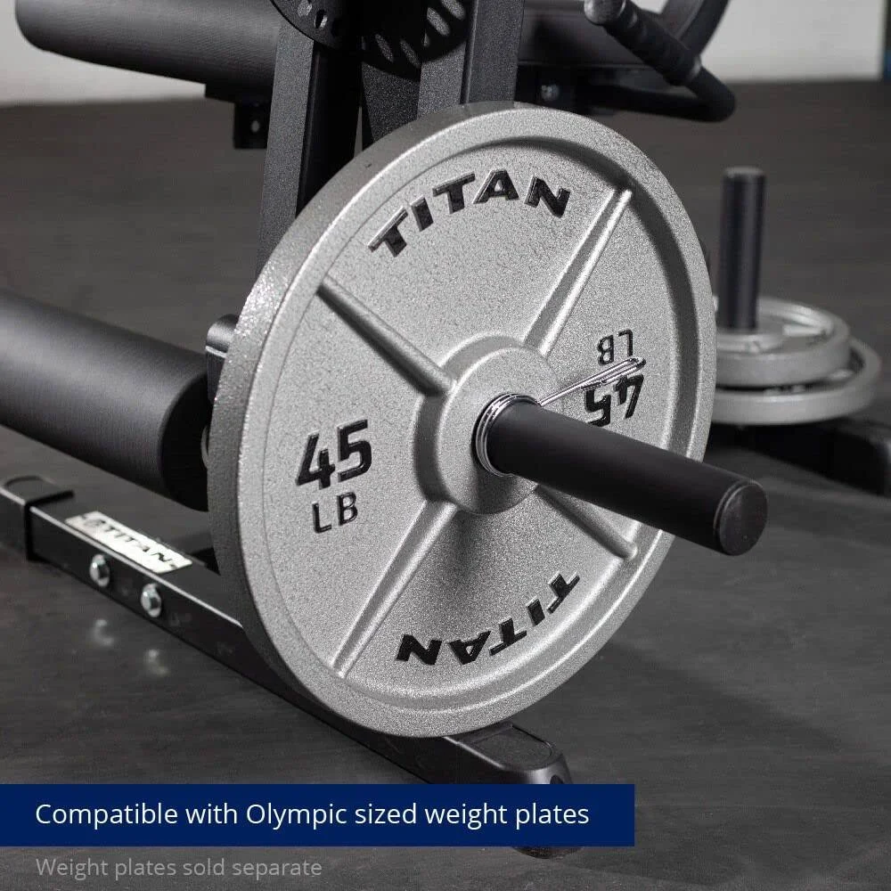 Titan Fitness Adjustable Plate Loaded Leg Extension and Curl Machine Rated 300 lb