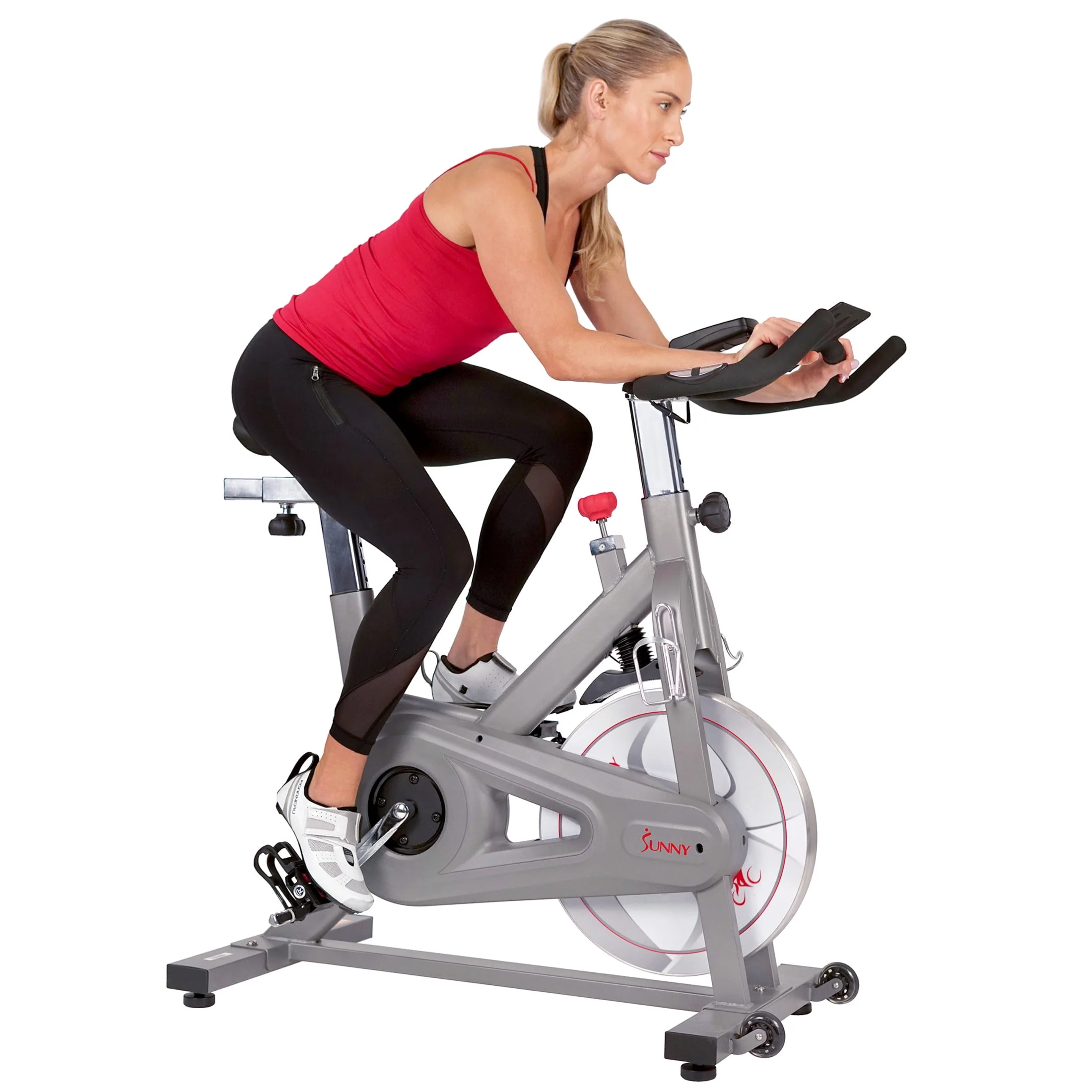 Sunny Health & Fitness Stationary Bike, Synergy Pro Magnetic Indoor Cycling Exercise w Free SunnyFit® App - SF-B1851