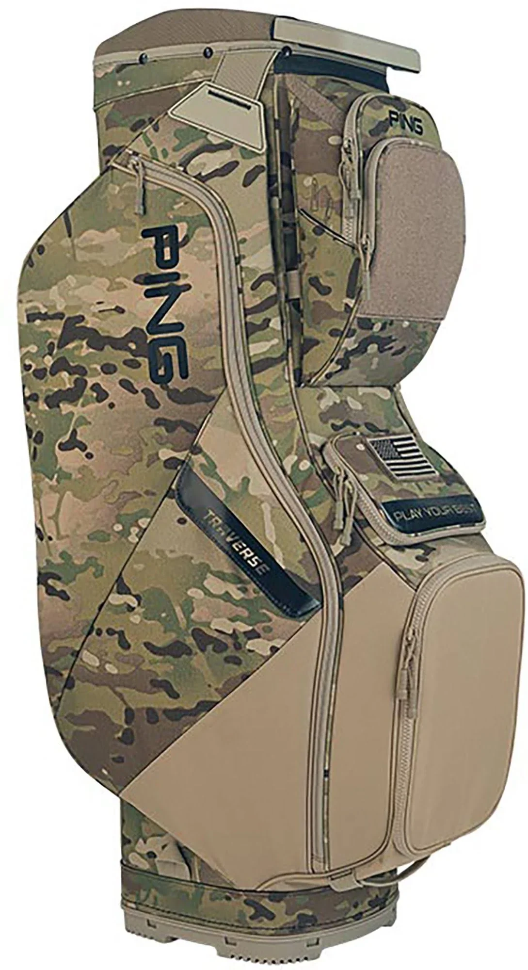 Ping Traverse Cart Bag - Navy White Red