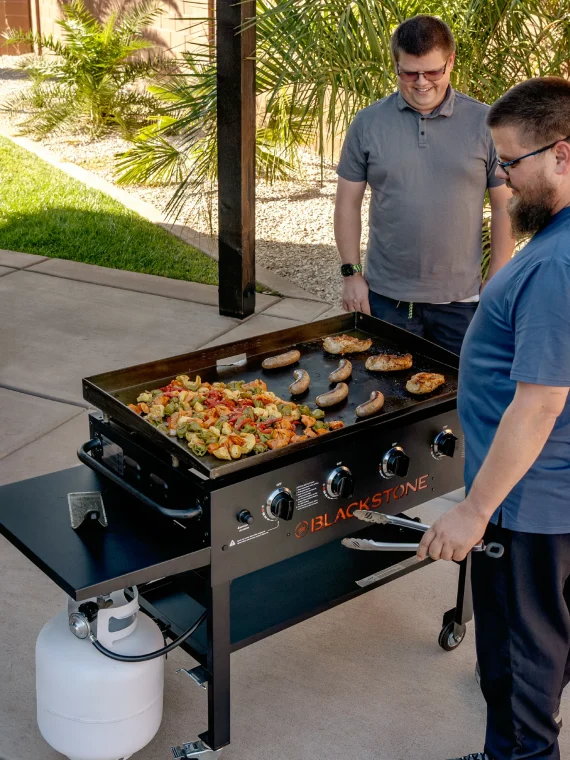 Blackstone 4-Burner 36′′ Griddle Cooking Station with Side Shelves