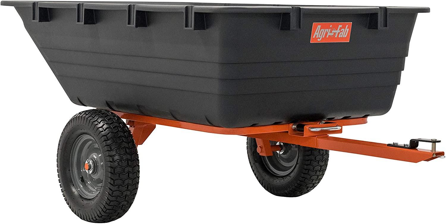 Agri-Fab Inc 45-0553, 1000-Pound, Poly Dump/Swivel Cart, Black/Orange
