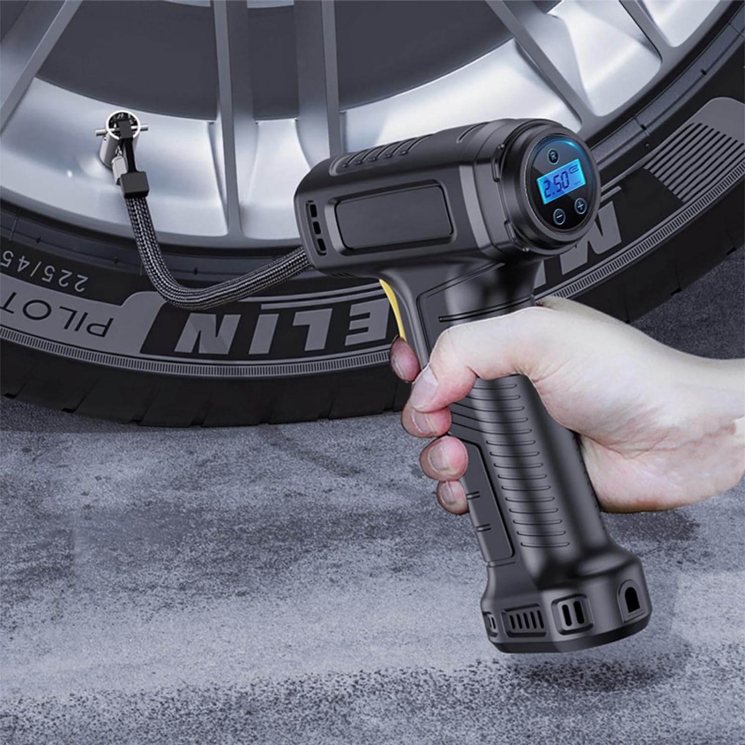 Car Tire Inflator 150PSI Portable ?????? Compressor 12V ?????? Compressor With Intelligent Digital Display & LED Light, Car Accessories For Car, Tire, Balloons