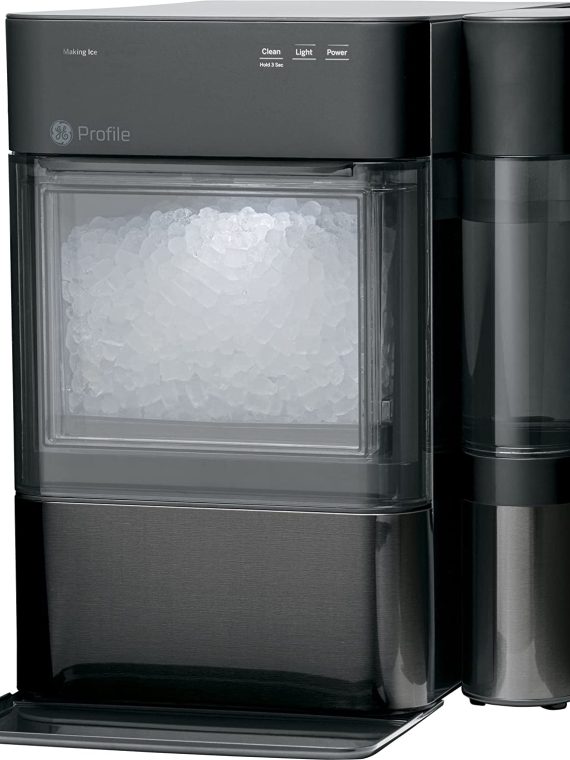 GE Profile Opal 2.0 | Countertop Nugget Ice Maker | Ice Machine with WiFi Connectivity | Smart Home Kitchen Essentials | Black Stainless