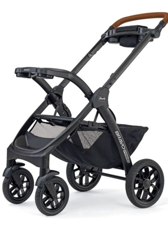 Chicco Bravo Primo Trio Quick-Fold Stroller Travel System, Springhill/Black