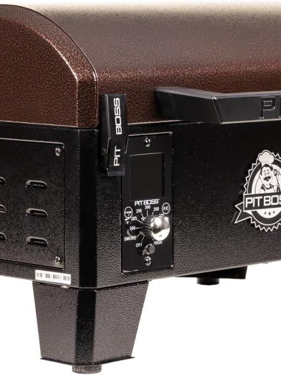 10697 Table Top Wood Grill With Temperature Control, Mahogany