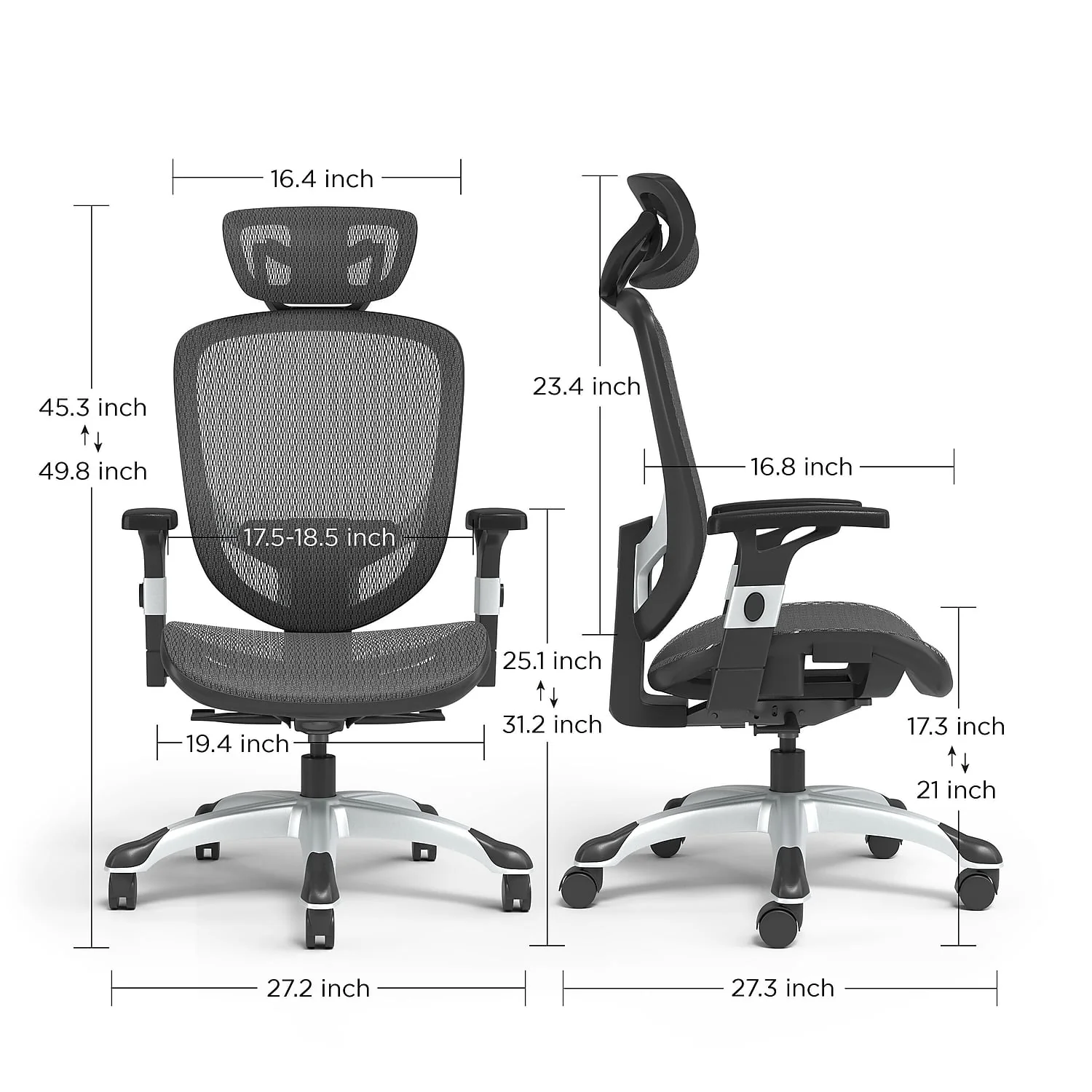Union & Scale Flexfit Hyken Technical Mesh Task Chair Black 23481CC
