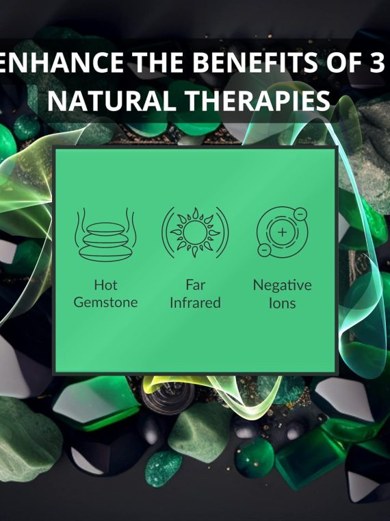 HealthyLine Far Infrared Heating Pad – Hot Stones Jade Tourmaline – Negative Ions – Mesh JT Mat Full 7224 Soft Light InfraMat Pro®