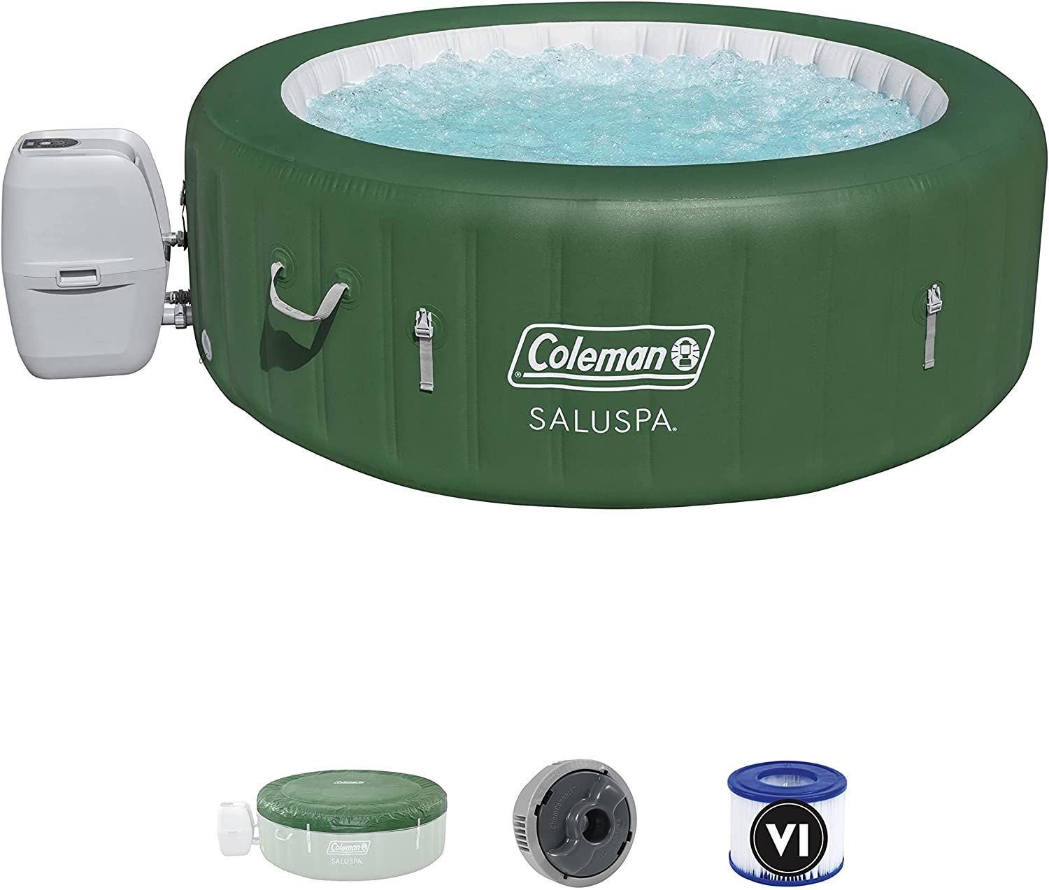 Coleman SaluSpa Tahiti Inflatable Hot Tub Spa, 2-4 Person AirJet Spa – Hot Tub