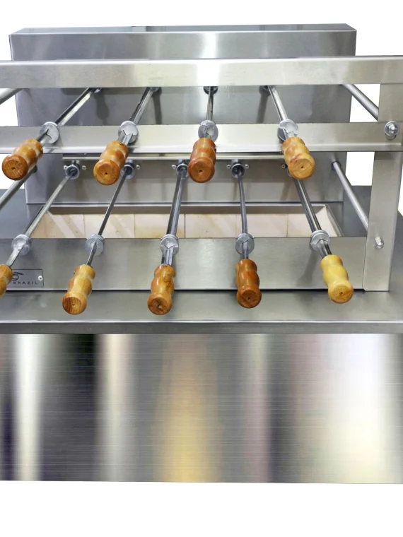 Brazilian BBQ Charcoal Grill with Firebox – 9 Skewers – Oca-Brazil