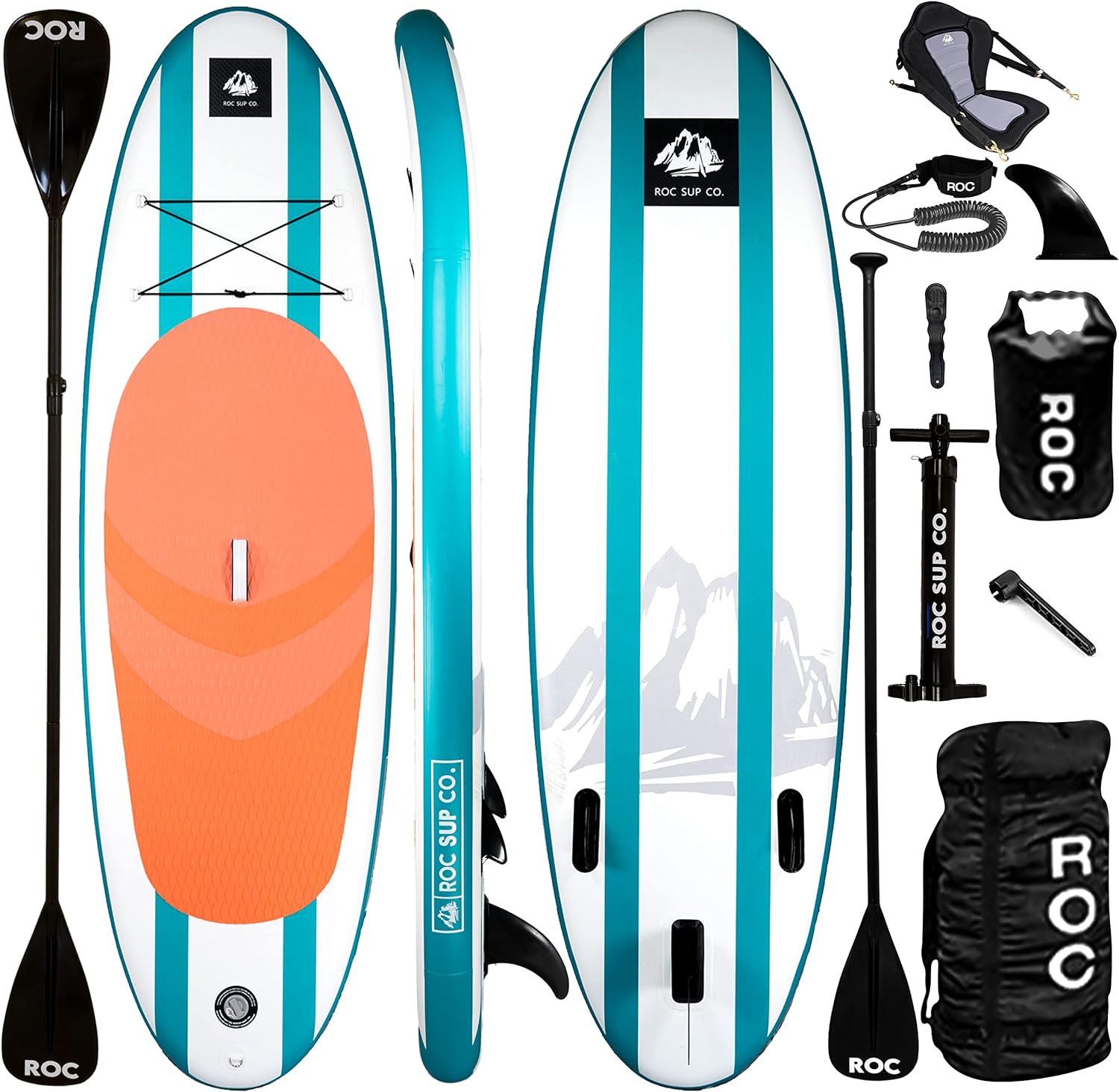 Inflatable Stand Up Paddle Boards with Premium SUP Paddle Board Accessories, Wide Stable Design, Non-Slip Comfort Deck for Youth & Adults