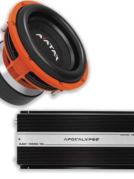 Deaf Bonce Car Audio 12′′ 2Ohm Avatar Subwoofer STU-1246D2&Monoblock Amp Package