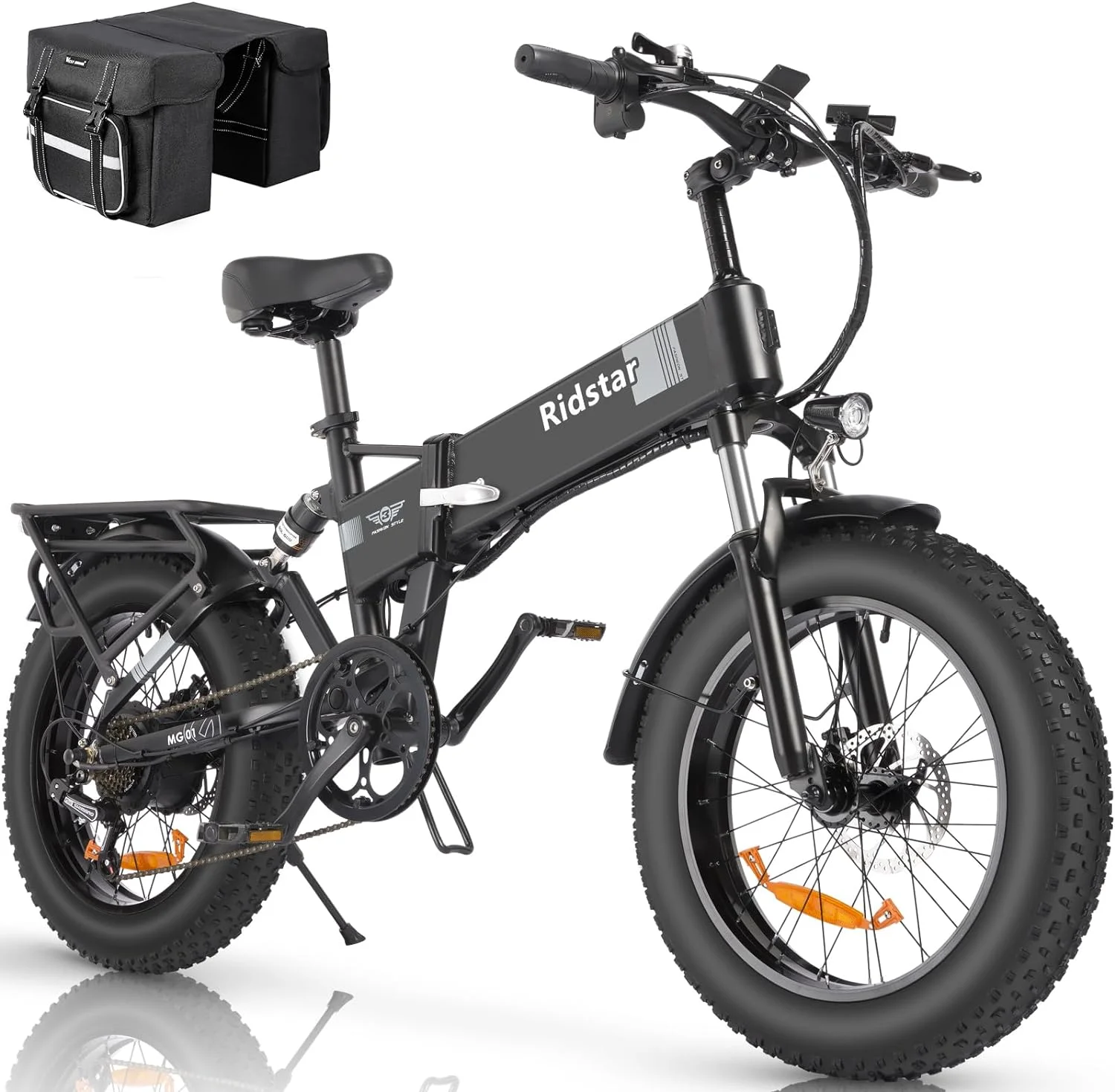 Eletric Bike for Adults, 750W Motor 48V 15Ah Removable Battery 20” Fat Tire Folding E-Bike Shimano 7-Speed MTB Cycling UL2849