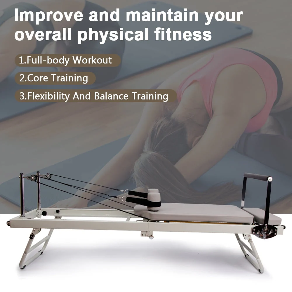 ARKANTOS Foldable Pilates Reformer, Pilates Machine & Equipment for Home use
