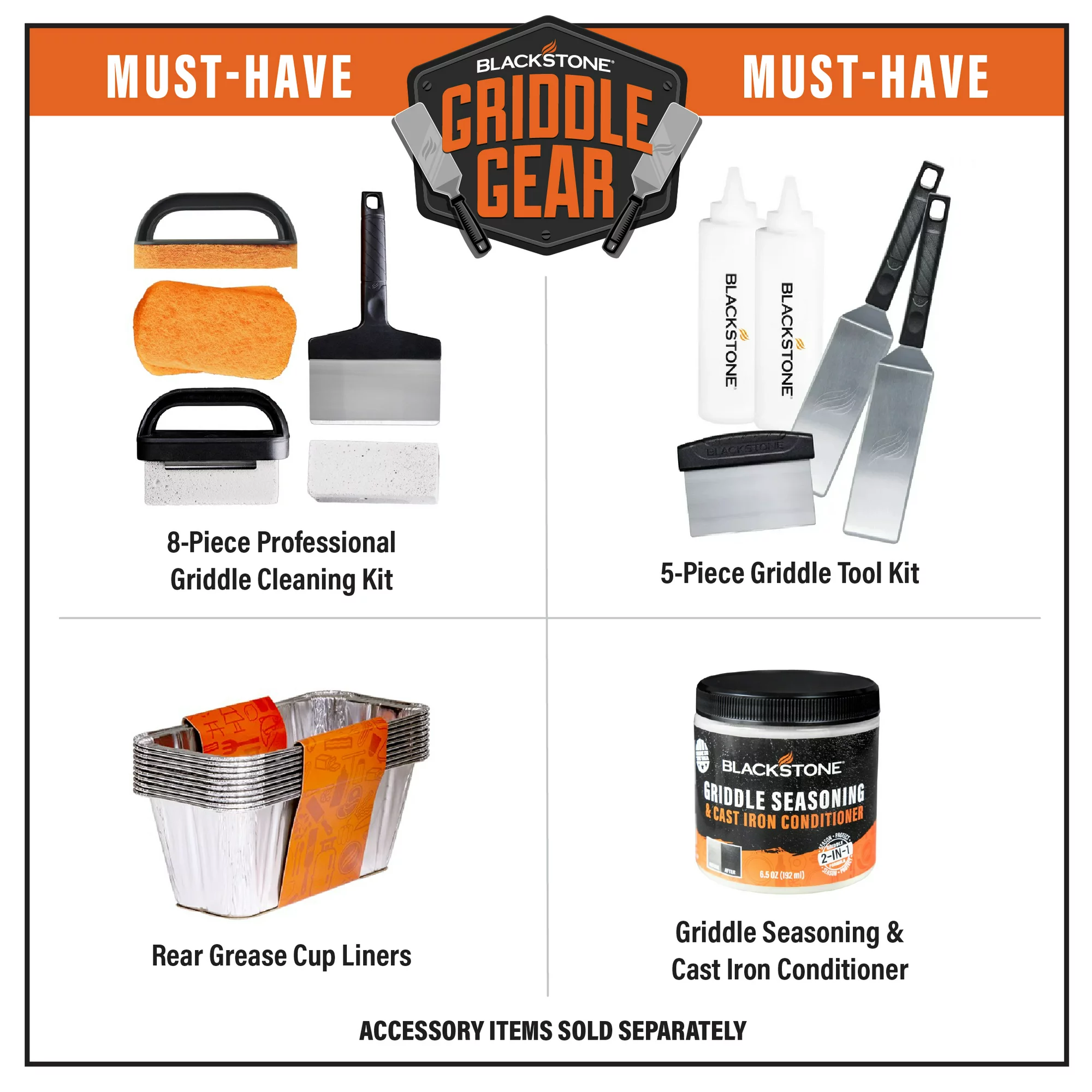 Blackstone 4-Burner 36′′ Griddle Cooking Station with Side Shelves