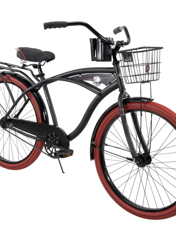 Huffy 26 In. Nel Lusso Men’s Cruiser Bike, Black