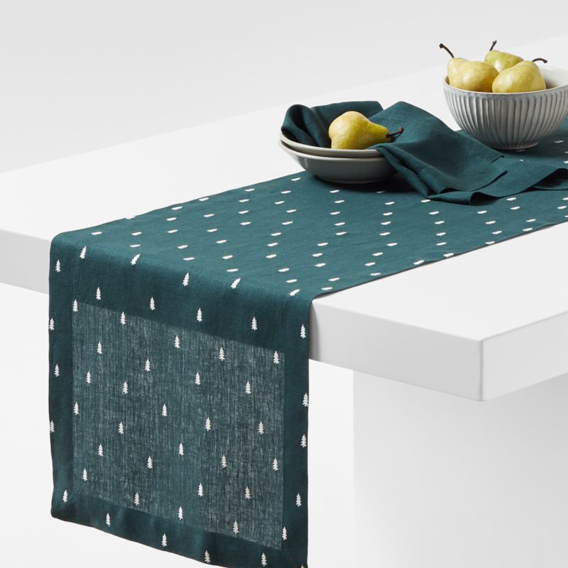 Green Trees Embroidered 120