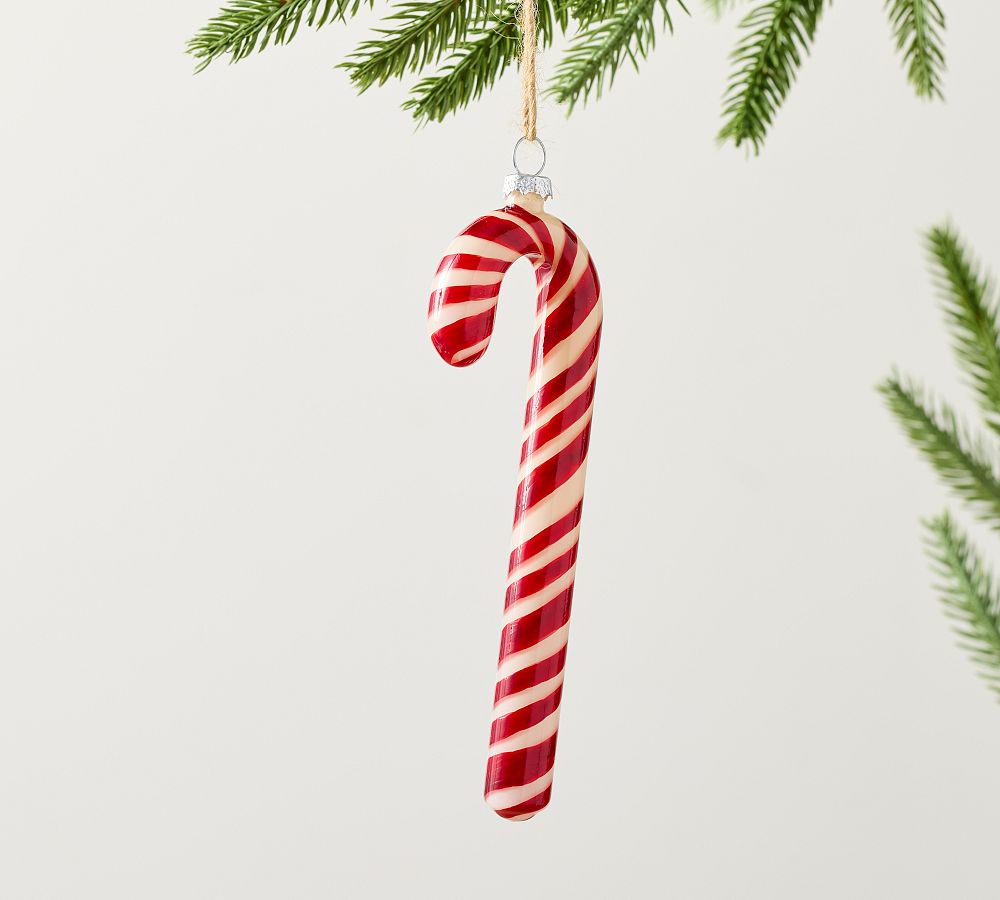 Glass Candy Cane Ornament