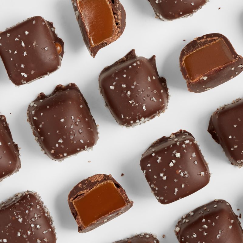 Dark Chocolate Sea Salt Caramels with Gift Box