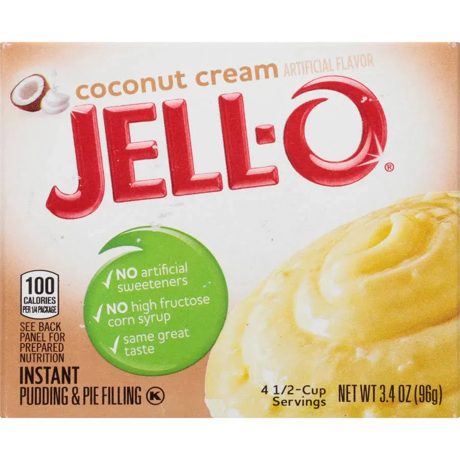 Jell O Pudding & Filling, Instant, Coconut Cream - 3.4 oz