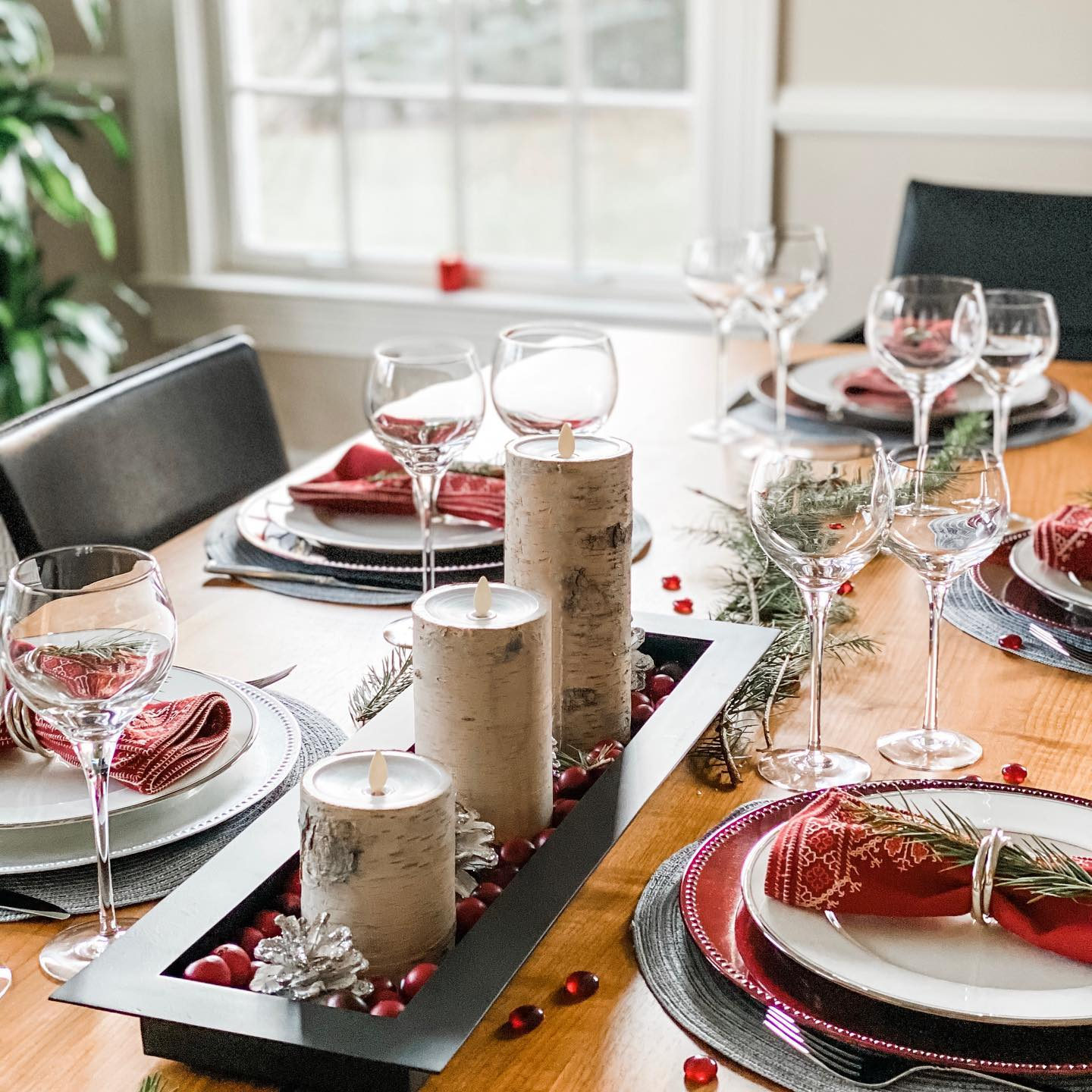 White Birch 3x4 Flameless Pillar Candle