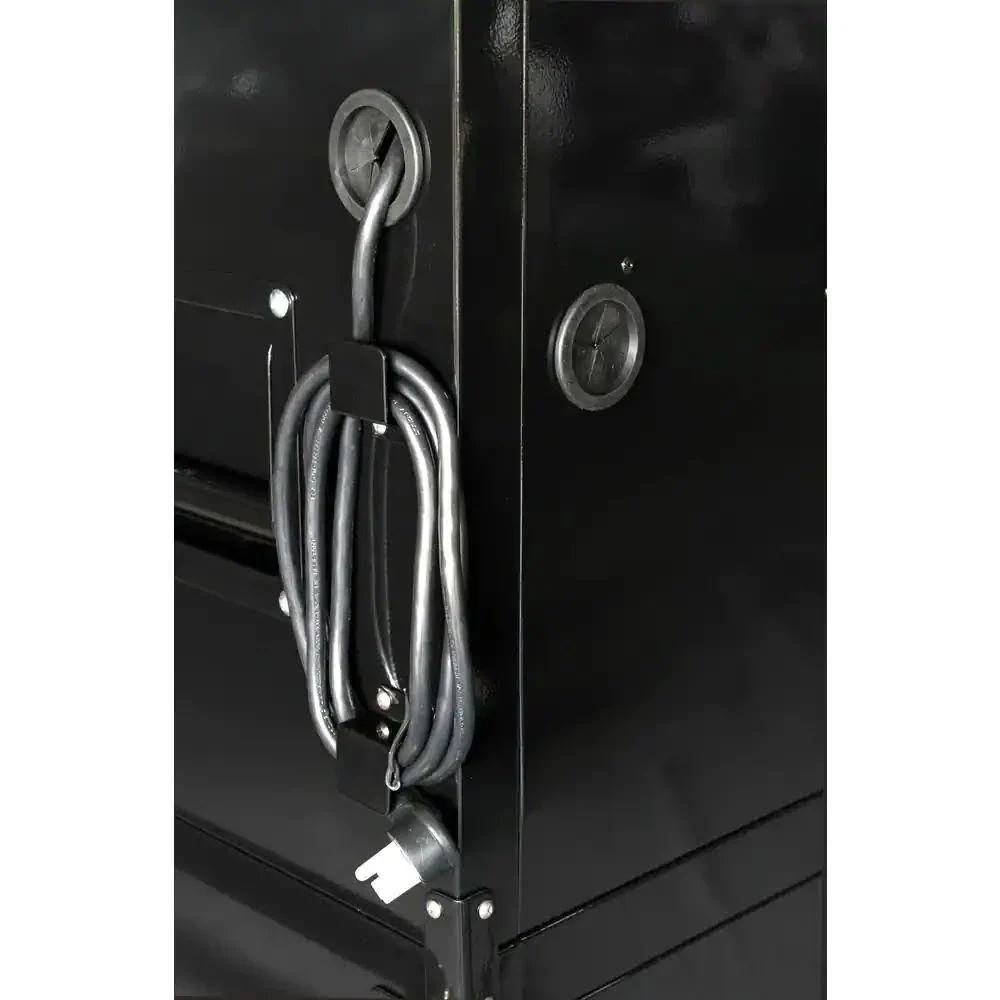 Husky 41 in. W x 24.5 in D Standard Duty 16-Drawer Combination Rolling Tool Chest and Top Tool Cabinet Set in Gloss Black