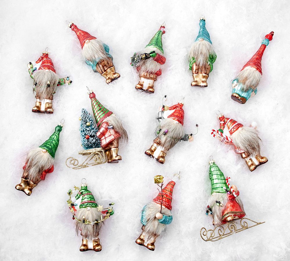 12 Gnomes of Christmas Ornament Set