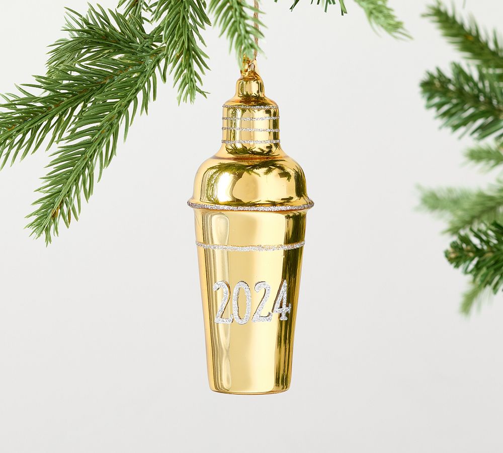 2024 Gold Drink Shaker Ornament